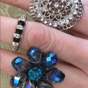 5/$30 Three Funky Stretch Rings